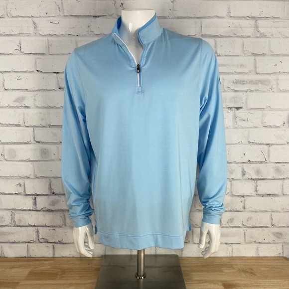 FootJoy Sweater Men's Medium 1/4 Zip Blue Pullover Jacket Golfing NWT‎ - Picture 1 of 16
